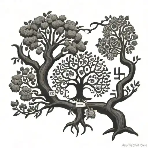 A Family Tree Incorporating The Initials Kgt