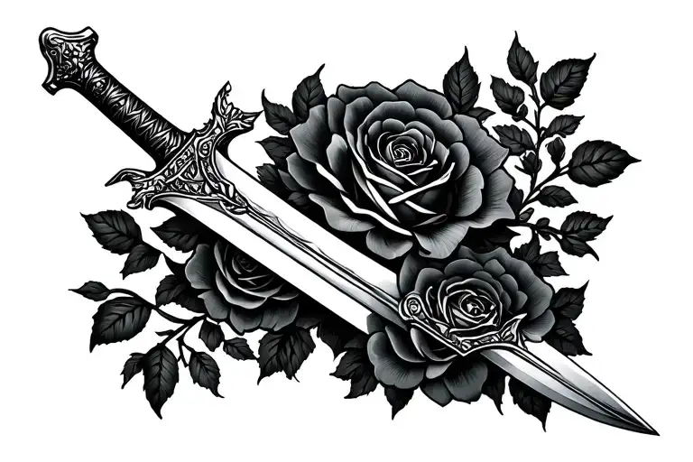 Sword With Roses