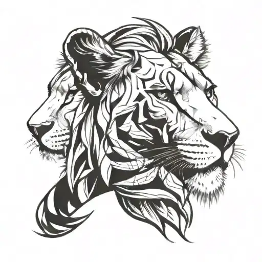 Lioness Symbolizing Strength Tattoo