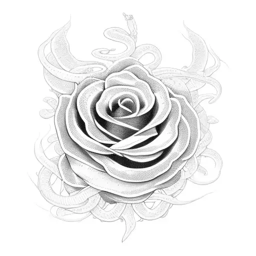 Flowers With A Snake