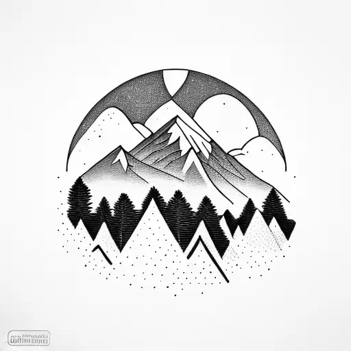 Mountain Scene With Coyote