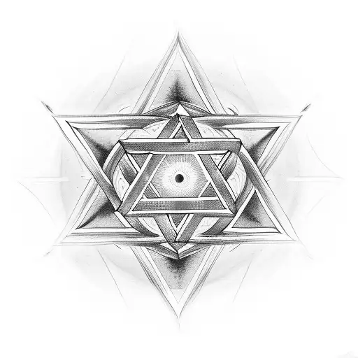 Mandala Star Of David Geometry Christianity Religious Spiritual Eye Of Prophecy Tattoo
