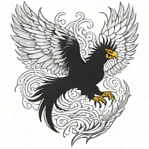 Phoenix Rising From The Ashes Flying Toward 2 Stara