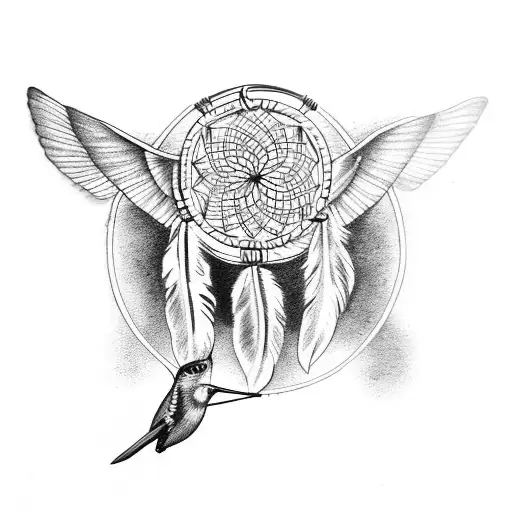 Dream Catcher With Hummingbird