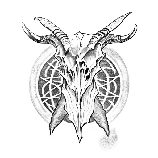 Goat Skull Inspired My Diablo Video Game And Lamb Of God Metal Band