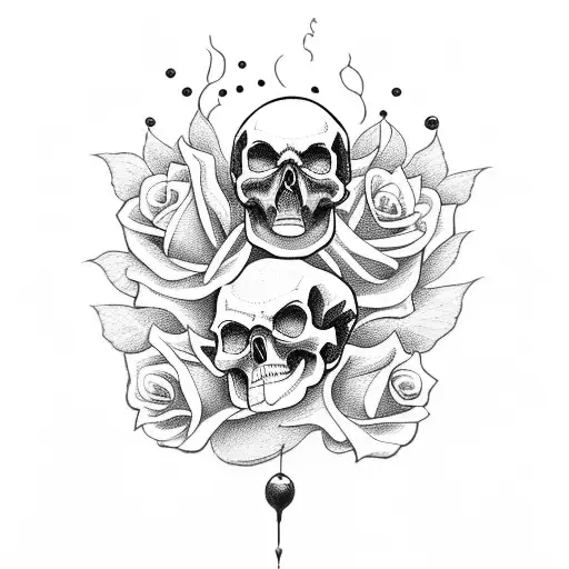 Skull And Roses And Thunders
