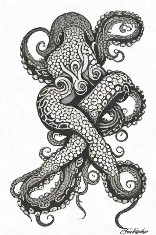 Octopus Wrap Around Tattoo Full Sleeve