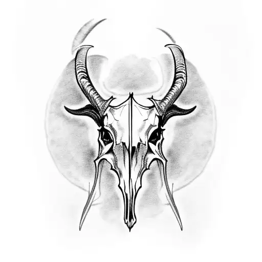 Goat Skull Inspired My Diablo Video Game And Lamb Of God Metal Band