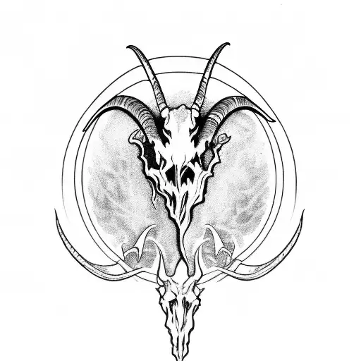 Goat Skull Inspired My Diablo Video Game With Pentagram Behind Itd Metal Band