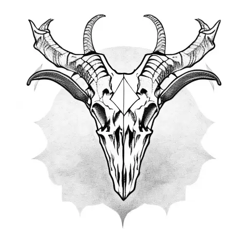 Goat Skull Inspired My Diablo Video Game With Pentagram Behind Itd Metal Band