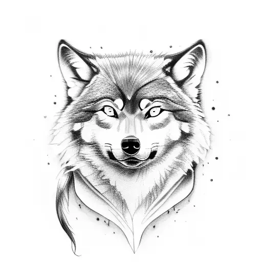 Girl With Wolf As Hoodie