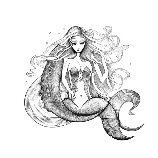 Mermaid With Letters Amar