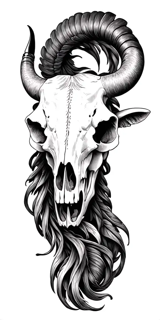 Brahma Bull Skull