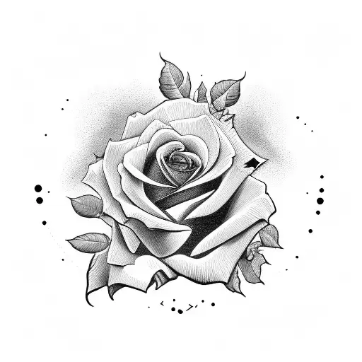 Rose With Angel On Underarm