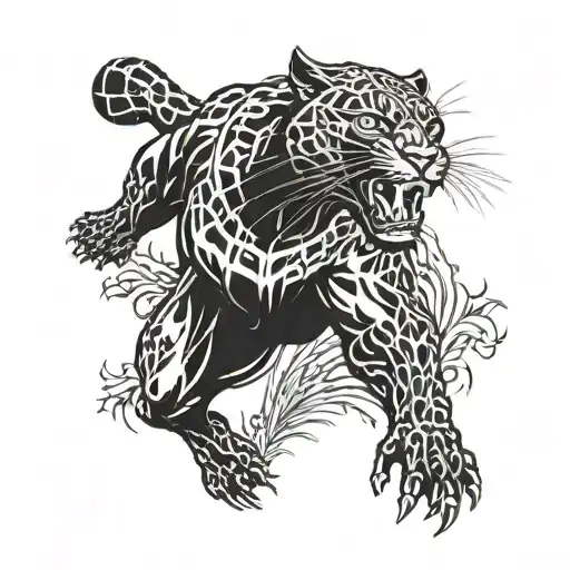 Black Panther Running Freely