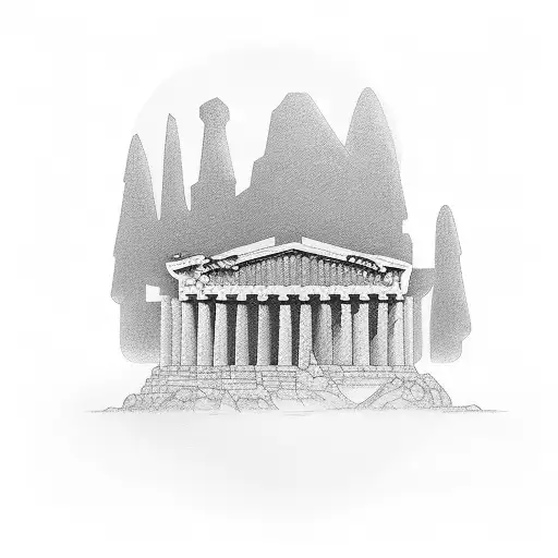 A Hauntingly Beautiful Greek Temple Emerging From The Shadows
