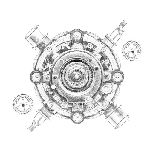 A Vintage Car Engine With Intricate Details And Gears