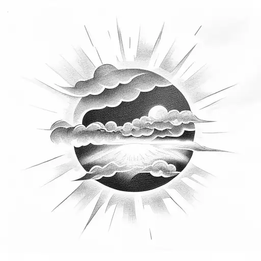 Storm Clouds With The Sun In The Background