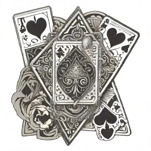 Joker Card Ace Of Spades Ace Of Hearts Ace Of Diamonds Ace Of Clubs