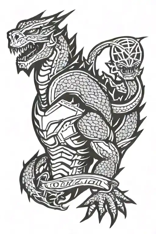 Ironman Triathlon Logo With Dragon