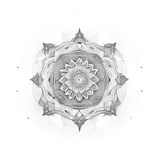 Mandala With Moon