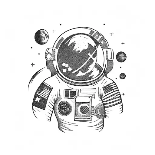 Astronaut And A Spaceship