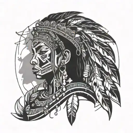 Native Woman Dark Esthetic