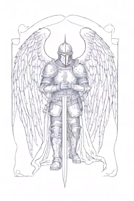 A Knight With An Angel On His Back