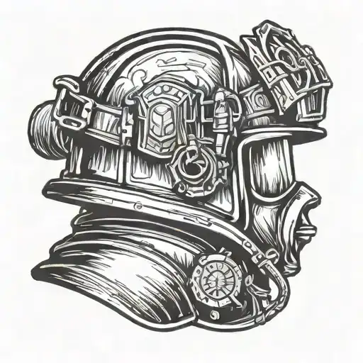 Firefighter Helmet From The Side Profile