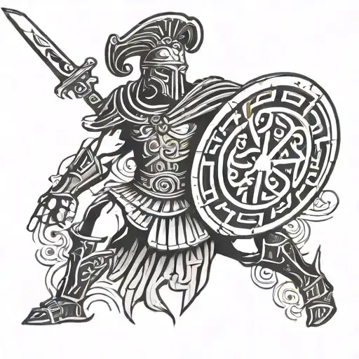 Greek Symbol For Warrior Standing
