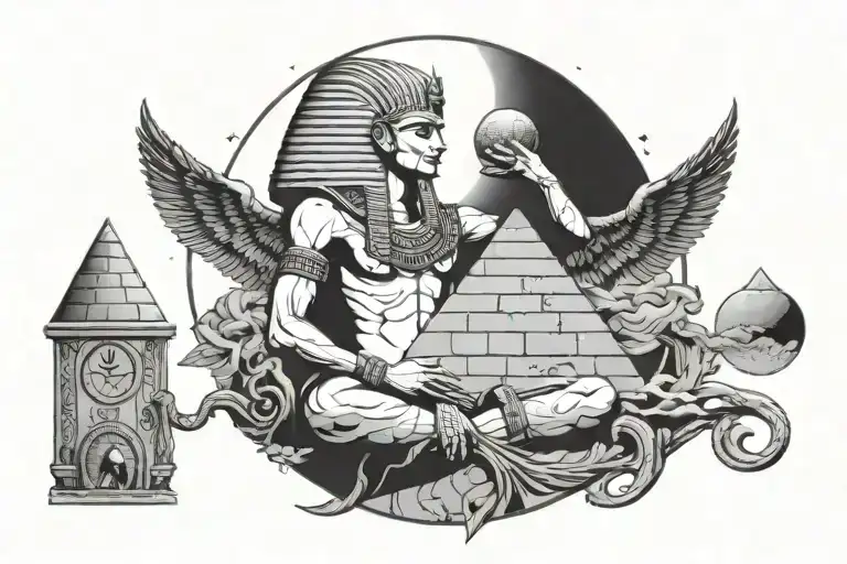 Maat The God Of Egypt Pyramid Moon