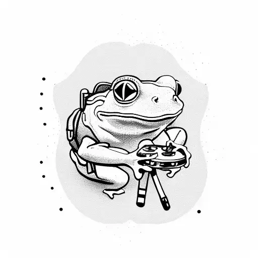 A Frog Wearing Hiking Gear And Holding A Video Game Controller