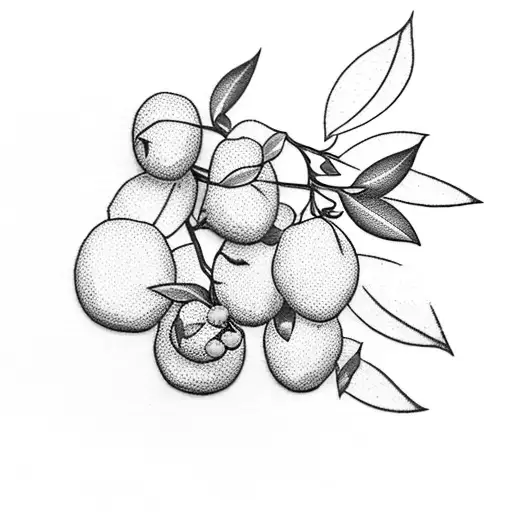 A Bouquet Of Cherry Blossoms And Lemon Tree Flowers Intertwined With An Olive Branch