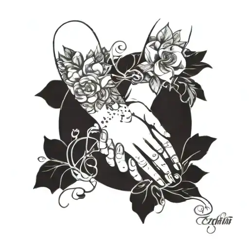 Rememberance Tattoo About Daughter Holding Hands
