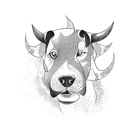 A Serene Forest Landscape With A Hidden Silhouette Of A Bull-terrier