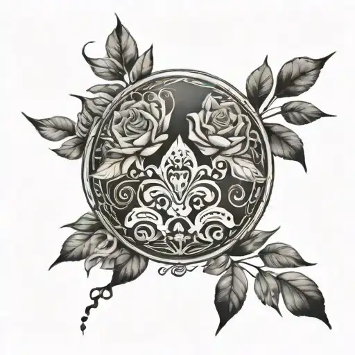 Tattoo On The Back In The Style Of Realism And