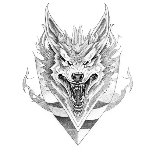 Combine A Dragon And A Wolf In A Powerful And Dynamic Design