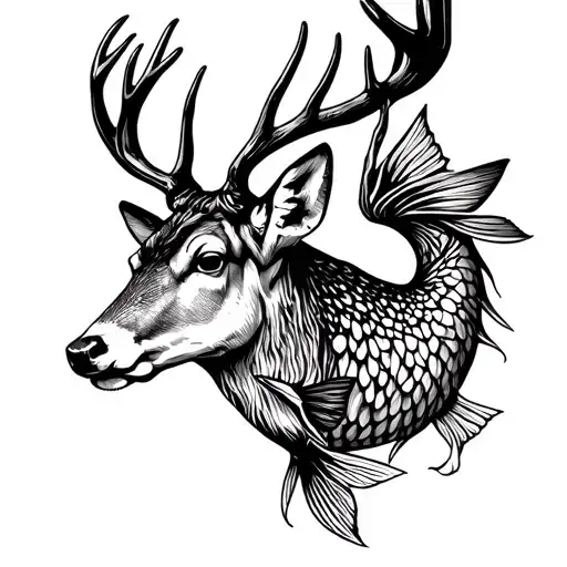 Deer And Fish