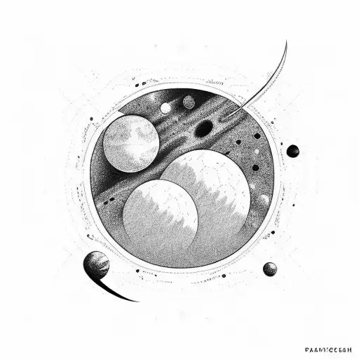 Space And Planets Forming Into Shapes