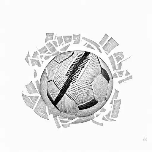 Football Field Made Of Dollar Bills