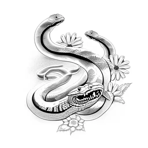 Snake With Daisys