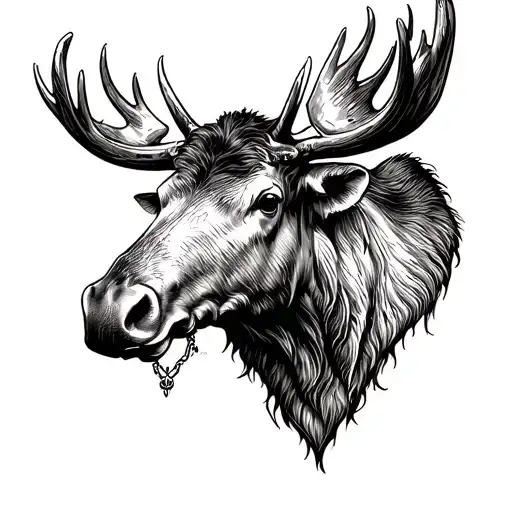 Moose Head Nose Ring