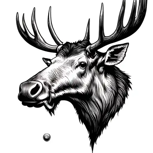 Moose Head Nose Ring