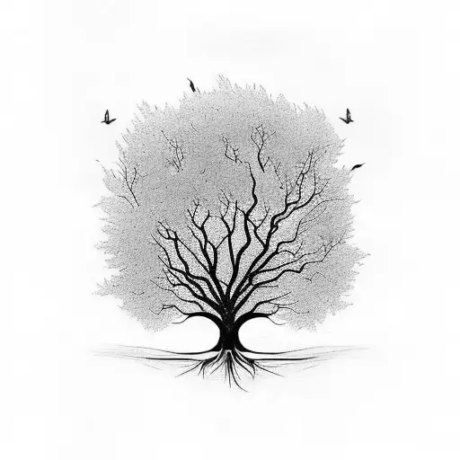 I Want A Tree With A Long Root But The Foliage Like One Side Is With Out Leaf One Side With Leaf