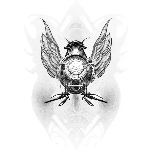 Mechanical Steampunk Raven