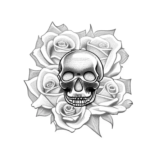Mexican Skull And Roses