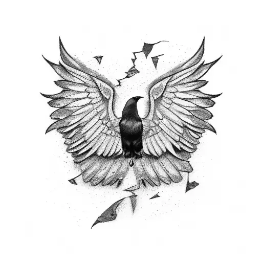 Raven With Broken Wing