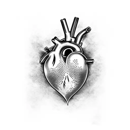 Anatomical Heart Flames Phoenix