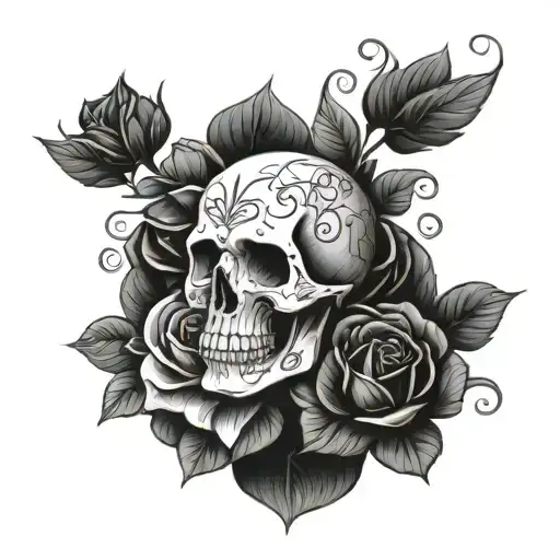 Skull And Roses