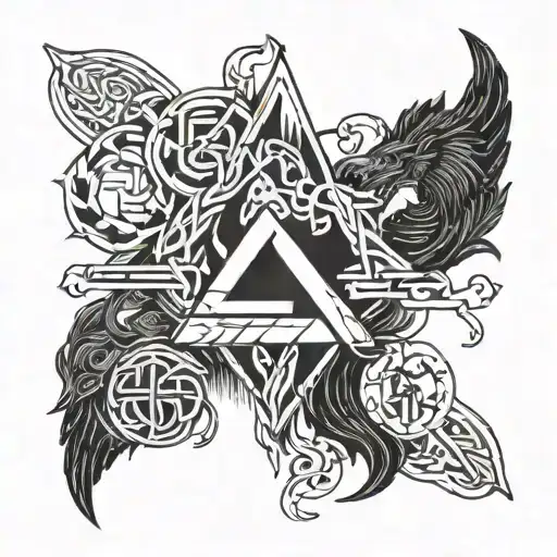 Norse Mythology Symbols Intertwined With Scandinavian Runes